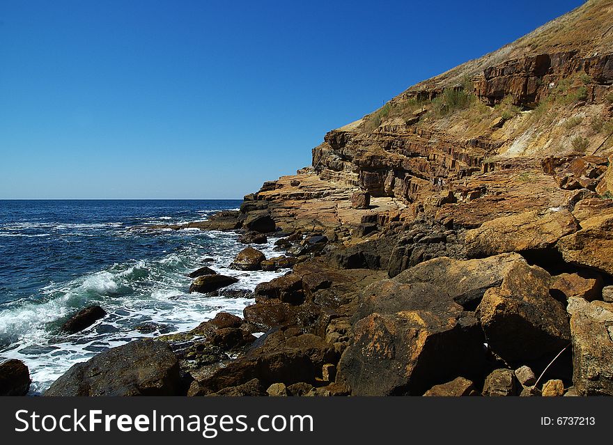 Shot of breach near Serpent island, Ukraine