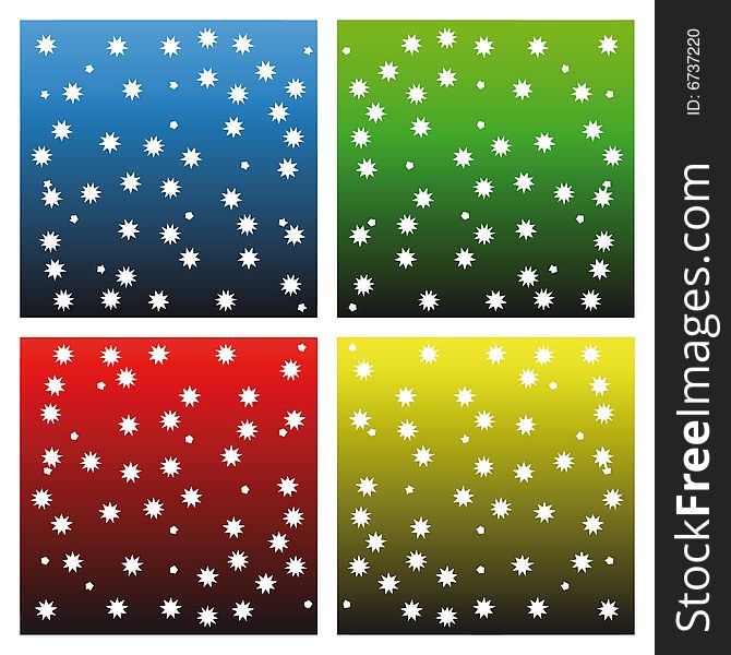 Multicolor backgrounds with little stars - illustration set for christmas design (with vector EPS format). Multicolor backgrounds with little stars - illustration set for christmas design (with vector EPS format)