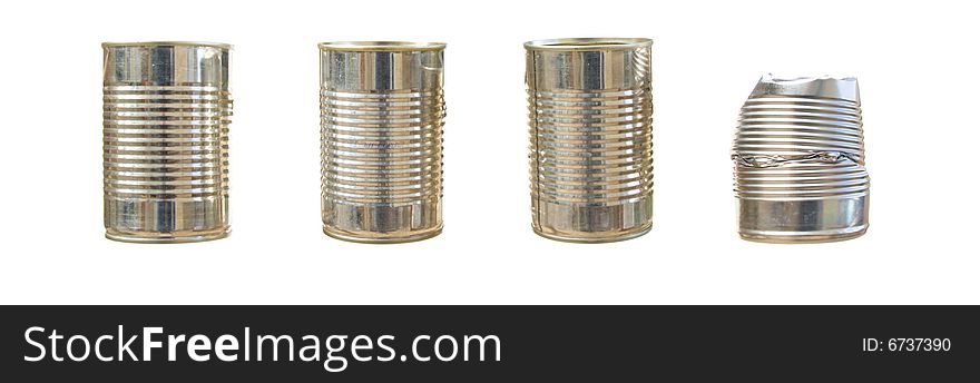 Tin can isolated on a white background