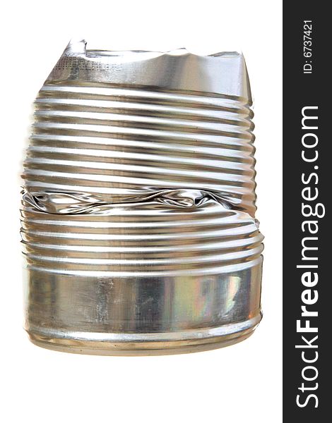 Tin can isolated on a white background