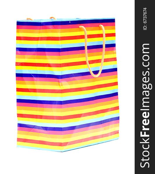 Colorful Shopping bag isolated on a white background