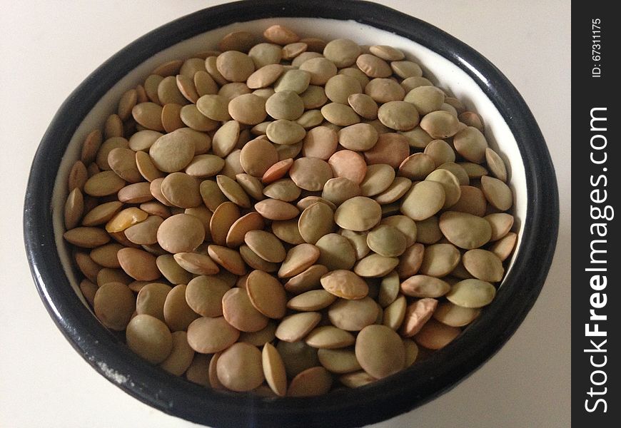 Dry Lens Culinaris, Lentils, Seeds in Cup. Dry Lens Culinaris, Lentils, Seeds in Cup.