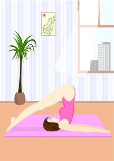 Young Woman Doing The Yoga Royalty Free Stock Photos Young Woman Doing The Yoga Royalty Free Stock Photos