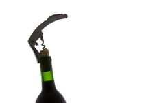 A Corkscrew In Opening A Bottle Of Wine Stock Photos A Corkscrew In Opening A Bottle Of Wine Stock Photos