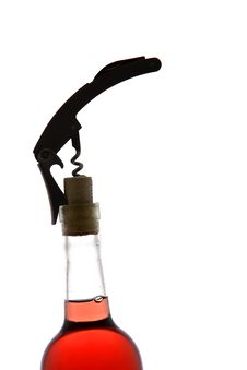 A Corkscrew In Opening A Bottle Of Wine Stock Images A Corkscrew In Opening A Bottle Of Wine Stock Images