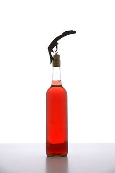 A Corkscrew In Opening A Bottle Of Wine Royalty Free Stock Images A Corkscrew In Opening A Bottle Of Wine Royalty Free Stock Images