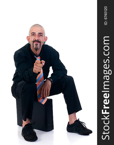 Alternative businessman formal dressed, studio shot