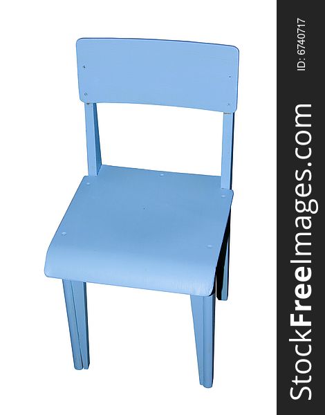 Simple blue chair isolated on white. Simple blue chair isolated on white.