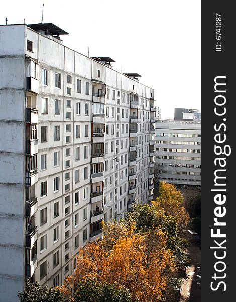 Urban redleaf, Moscow bedroom district. Urban redleaf, Moscow bedroom district