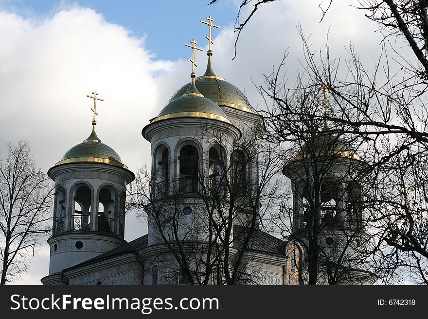 Zvenigorod monastery in Russian countryside