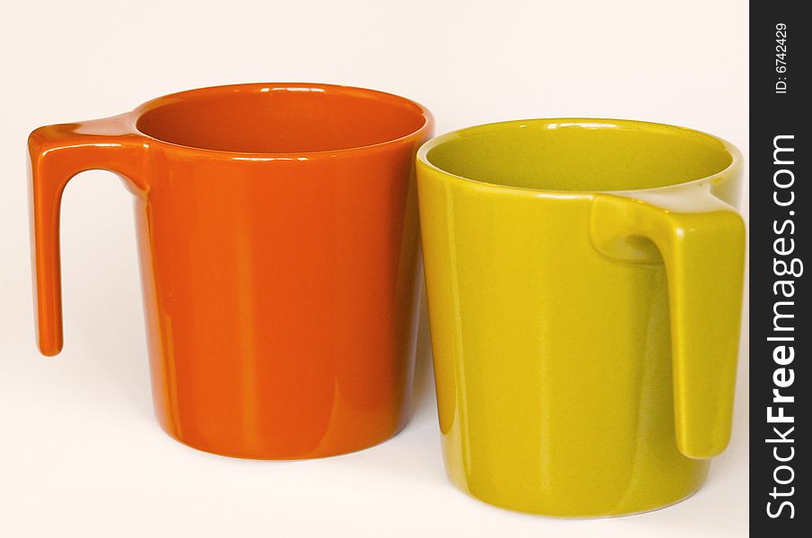 Two drinking cups.