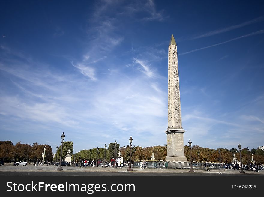 The Place de la Concorde is one of the major squares in Paris. The Place de la Concorde is one of the major squares in Paris