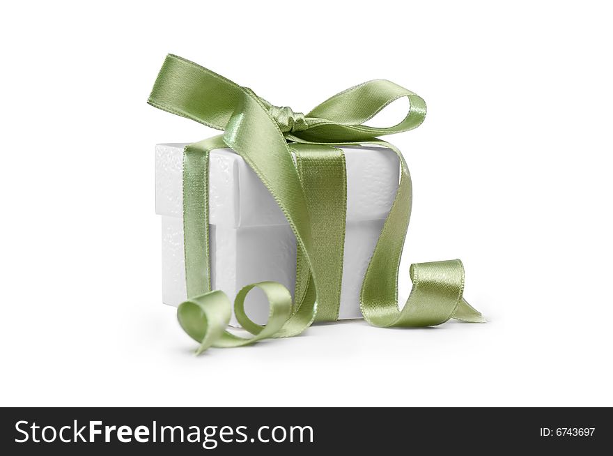 Present box isolated on white background