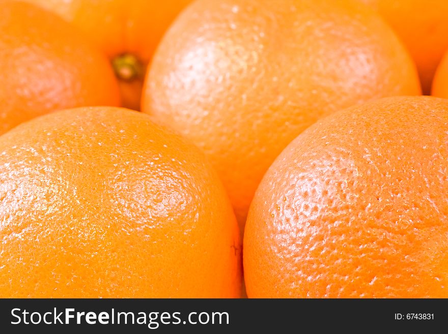 Bunch of fresh oranges shot close up. Bunch of fresh oranges shot close up