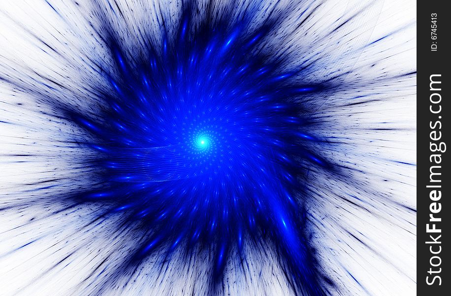 Abstract Blue Fractal