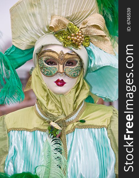 Colorful costumes at the Venice Carnival. Colorful costumes at the Venice Carnival