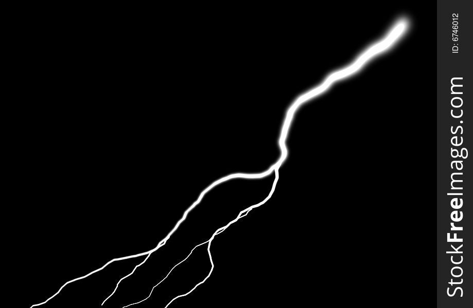 Lightning bolt isolated on black