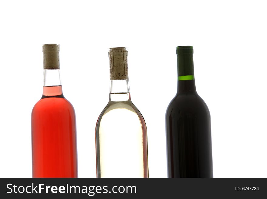 Three WIne Bottles