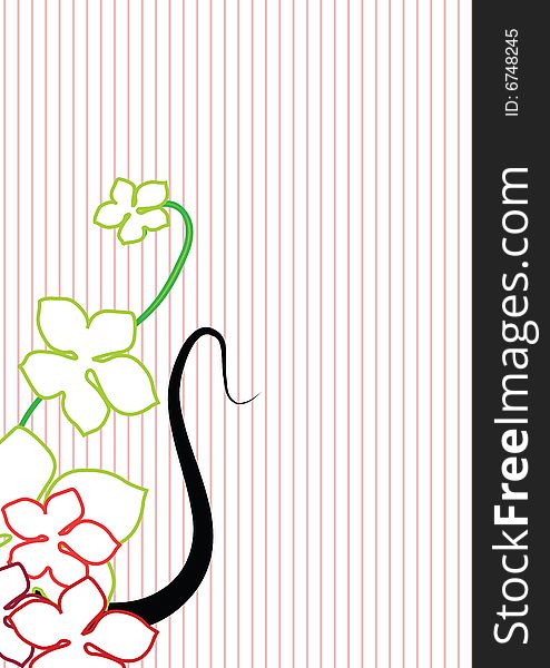 Floral design abstract lines background, vector. Floral design abstract lines background, vector