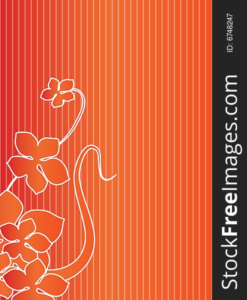 Floral line background -vector