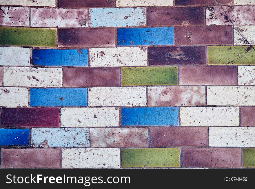 Colorful stone pavement - background, texture