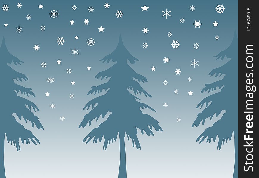 Winter/Christmas scene created in Photoshop. Winter/Christmas scene created in Photoshop