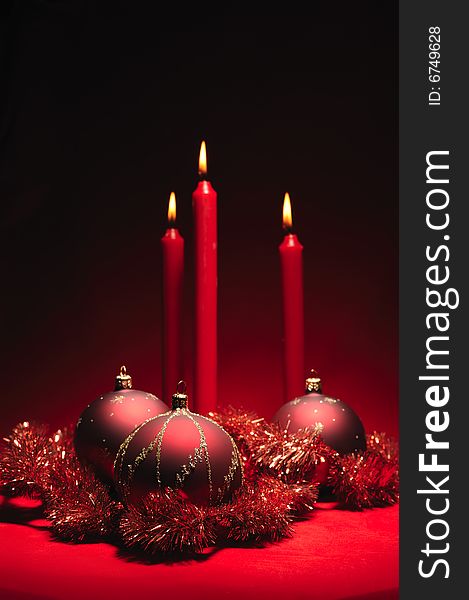 Red christmas decoration theme