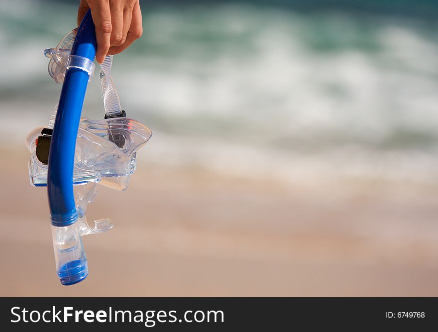 Woman Holding Snorkeling Gear