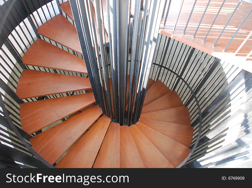 Circular stair at Hort Park. Circular stair at Hort Park