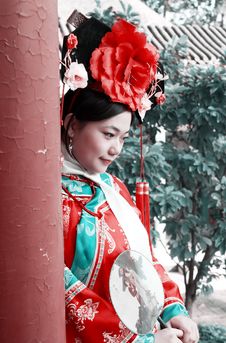 Chinese Girl In Ancient Dress Stock Image Chinese Girl In Ancient Dress Stock Image