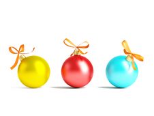 Different Color Christmas Toys Stock Photo