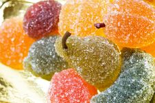 Colorful Jelly Fruit Shape Stock Photo
