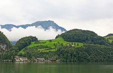 The Small Village On The Hills Around Lake Luzern Stock Photos The Small Village On The Hills Around Lake Luzern Stock Photos