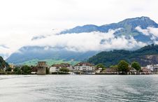 The Small Village On The Hills Around Lake Luzern Royalty Free Stock Image The Small Village On The Hills Around Lake Luzern Royalty Free Stock Image