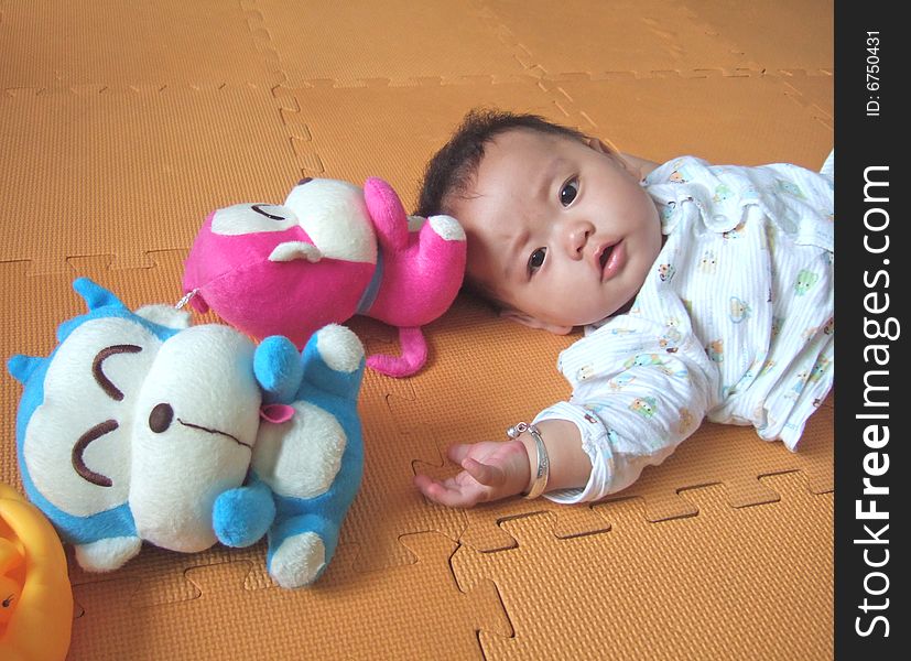 Lovely baby and toys