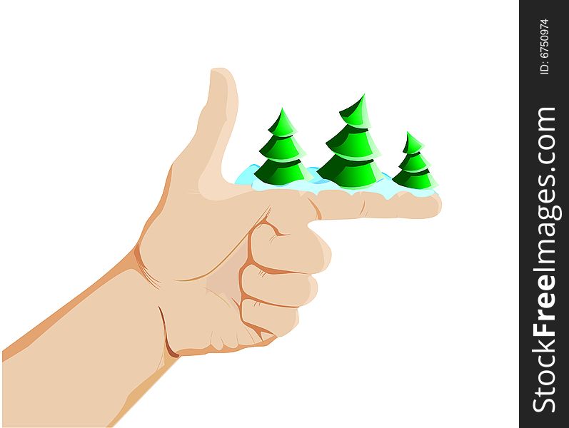 Finger With Trees