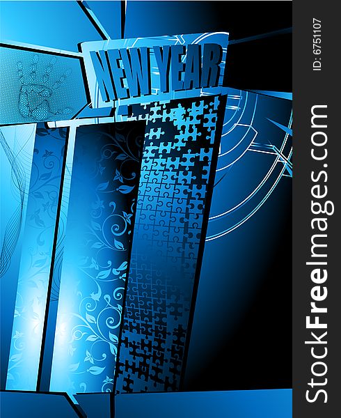 New Year Greeting Card.