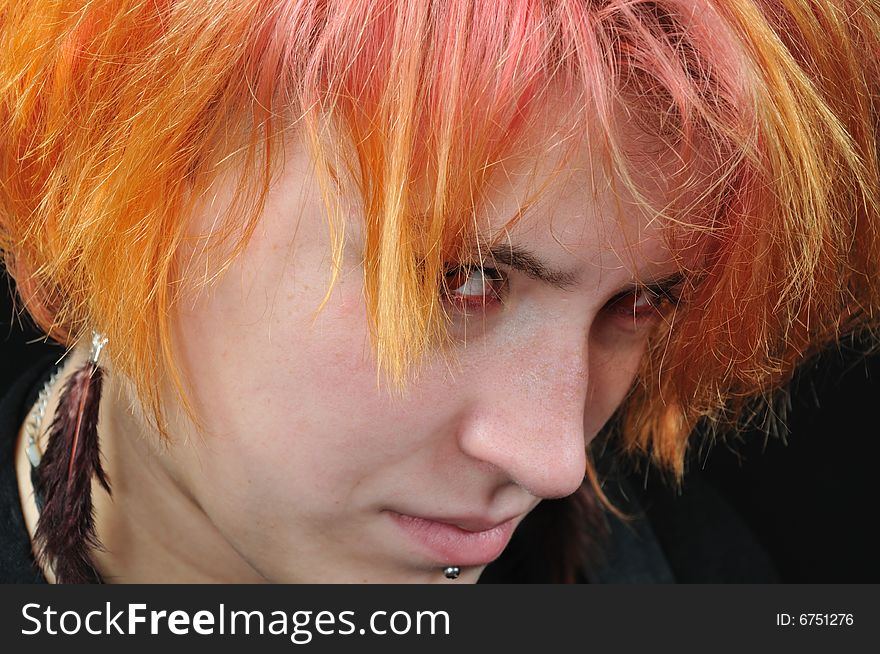 Close Up Portrait Of The Red Witch