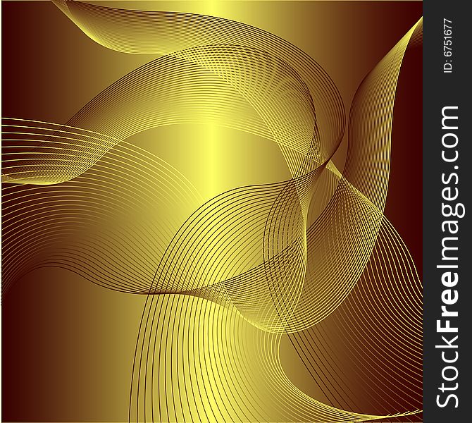 Abstract golden background, vector illustration