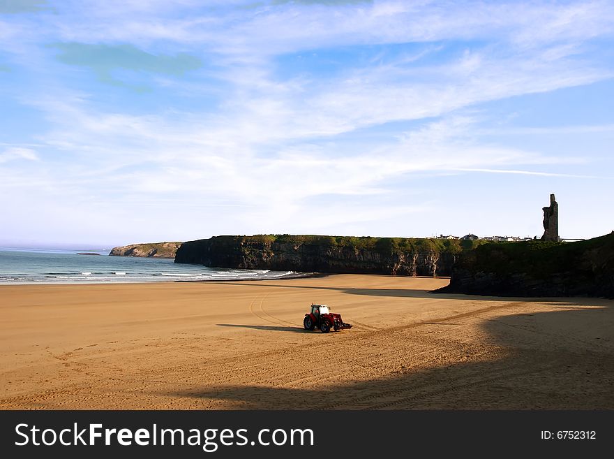 Beautiful ballybunion beach in kerry ireland after the morning clean up. Beautiful ballybunion beach in kerry ireland after the morning clean up