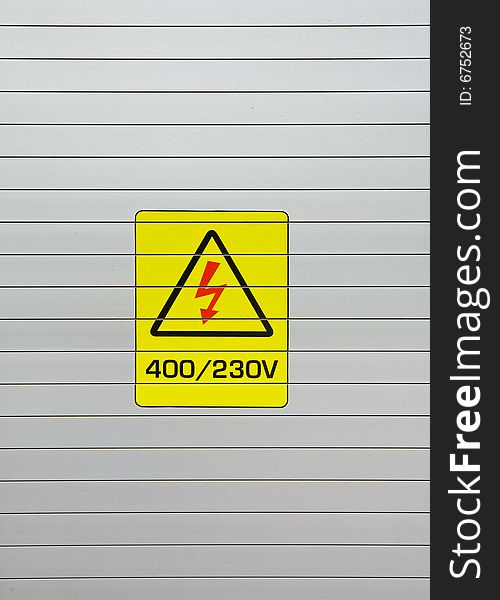 Sign of flash from electricity equipment