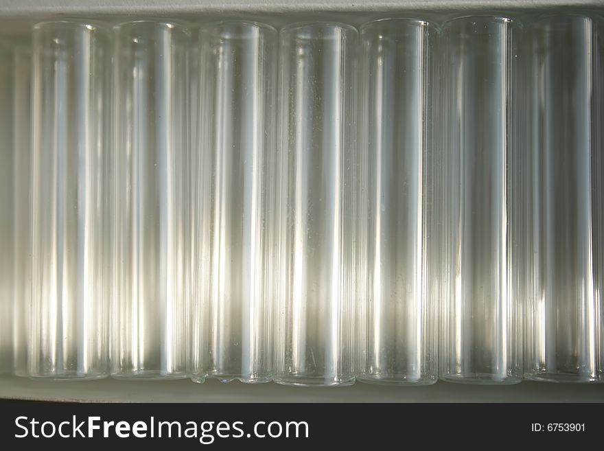 Glass wall from test-tubes
