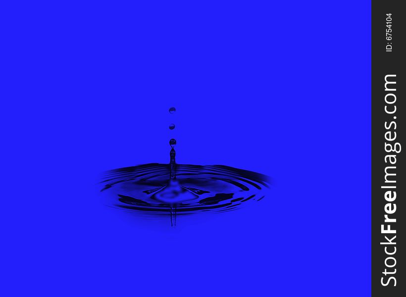 A drop fall into  water. A drop fall into  water