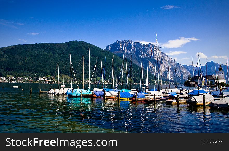 Sailing club on the Alpine lakes (Austria). Sailing club on the Alpine lakes (Austria)