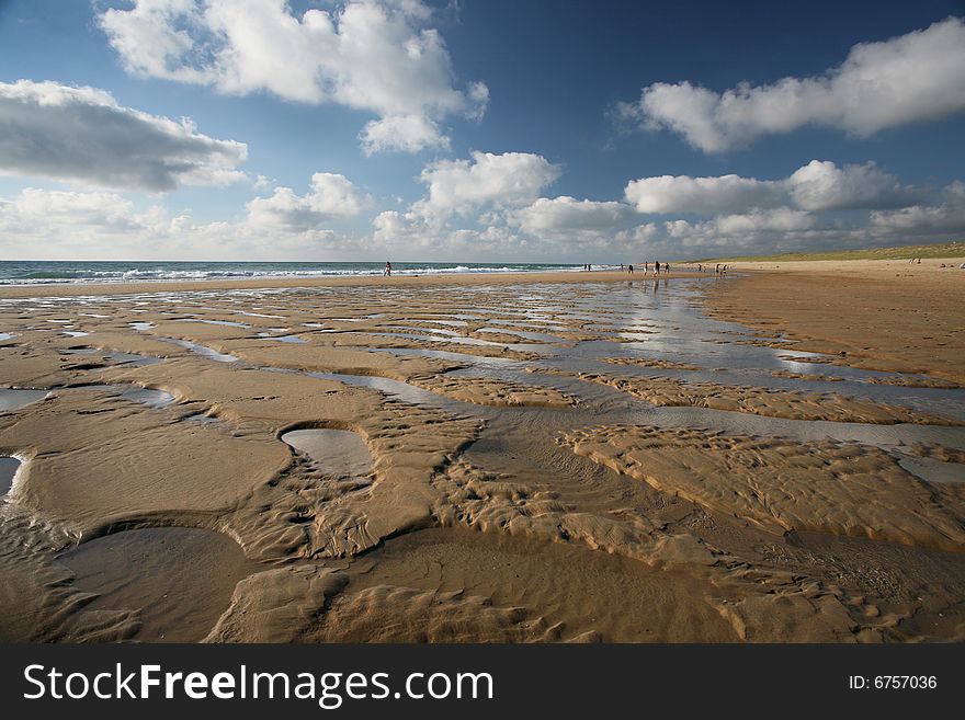 Landscape of the Atlantic shore in France. Landscape of the Atlantic shore in France