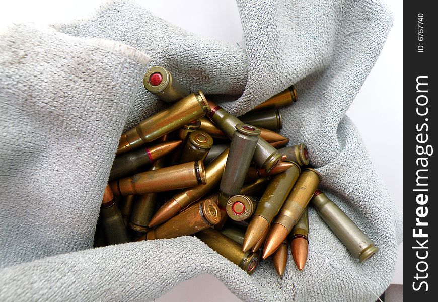 Cartridges of ak 47 7,65 mm on black market