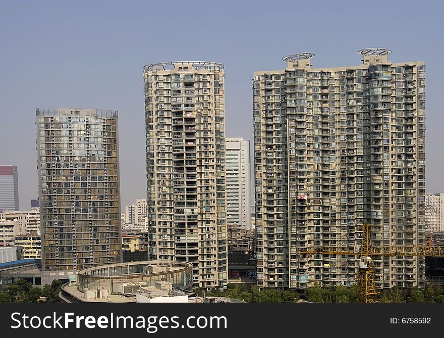 The modern building in shanghai