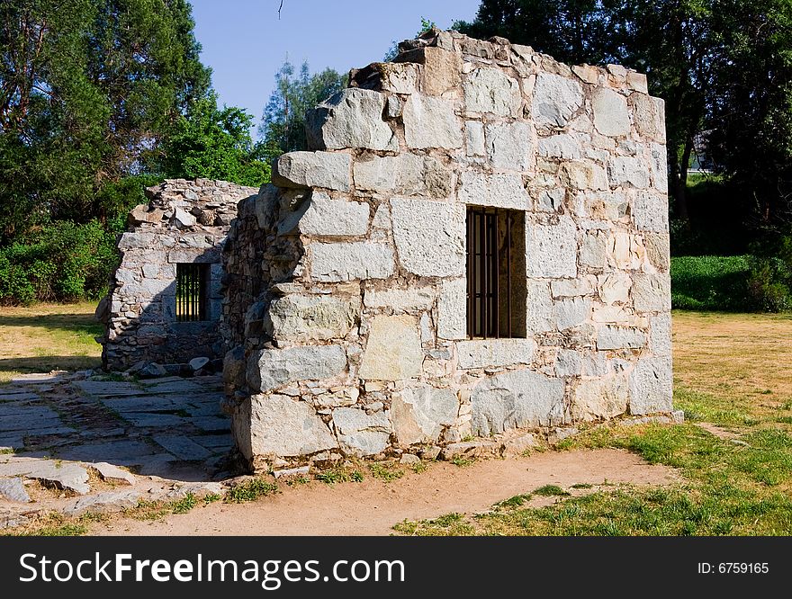 Ruins from old jail in Northern California. Ruins from old jail in Northern California