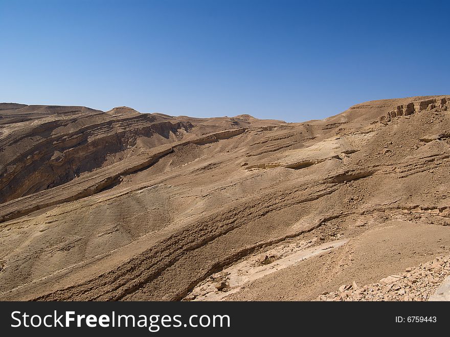 Rough mountains landscape of the Israeli Negev Desert