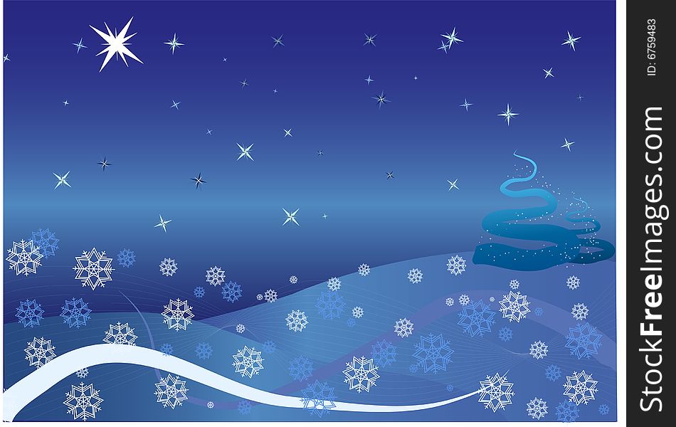 Abstract Christmas winter background illustration. Abstract Christmas winter background illustration